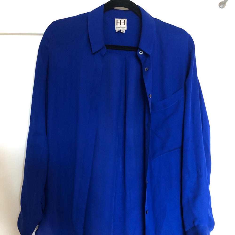 Haute Hippie long sleeve silk blouse